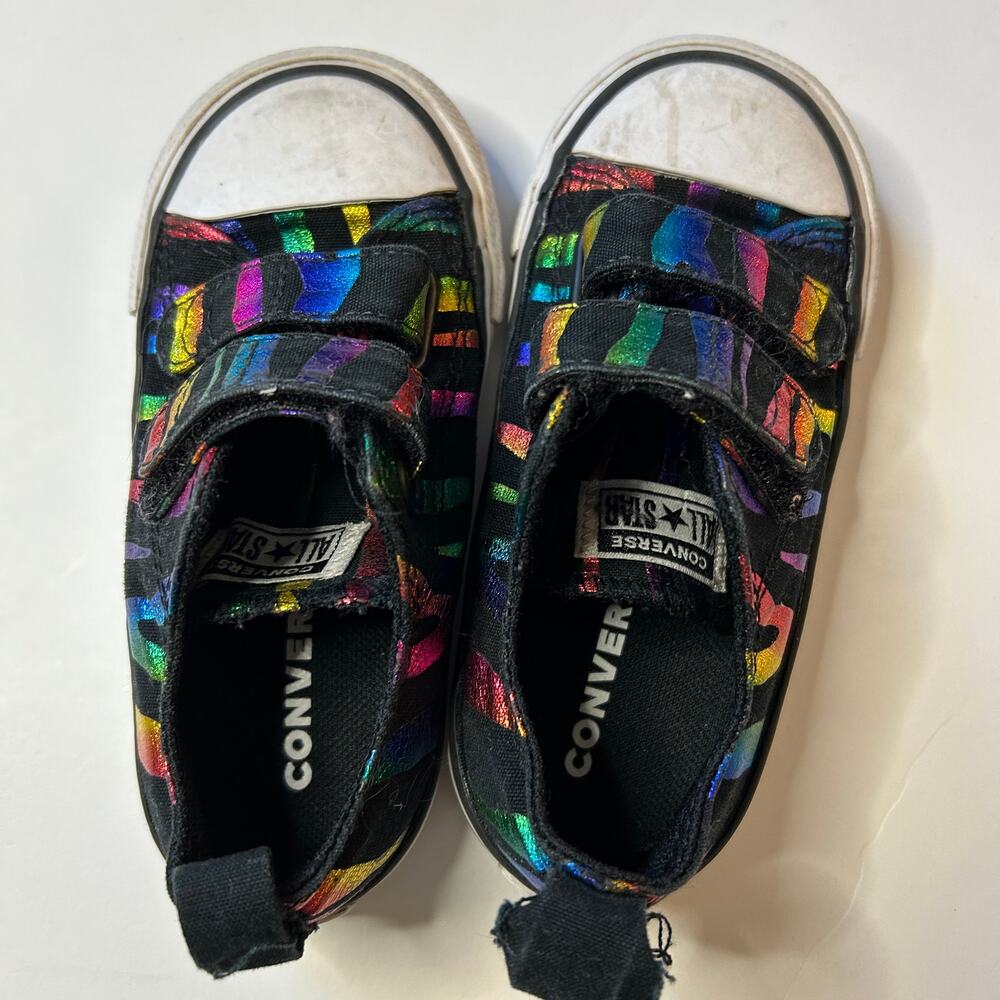 Converse Sneakers Rainbow Zebra Print 7 - Picture 3 of 5